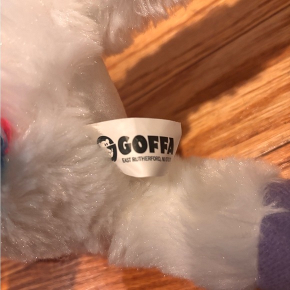 Goffa White Unicorn Plush 12" Rainbow Mane & Tail Stuffed Animal Shiny Horn - Picture 4 of 5